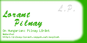 lorant pilnay business card