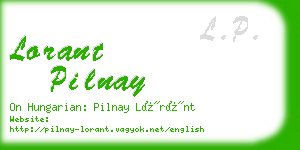 lorant pilnay business card